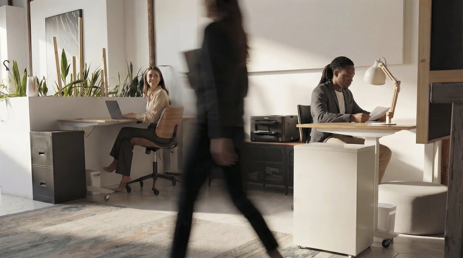 Open desks at Lightbox Cowork